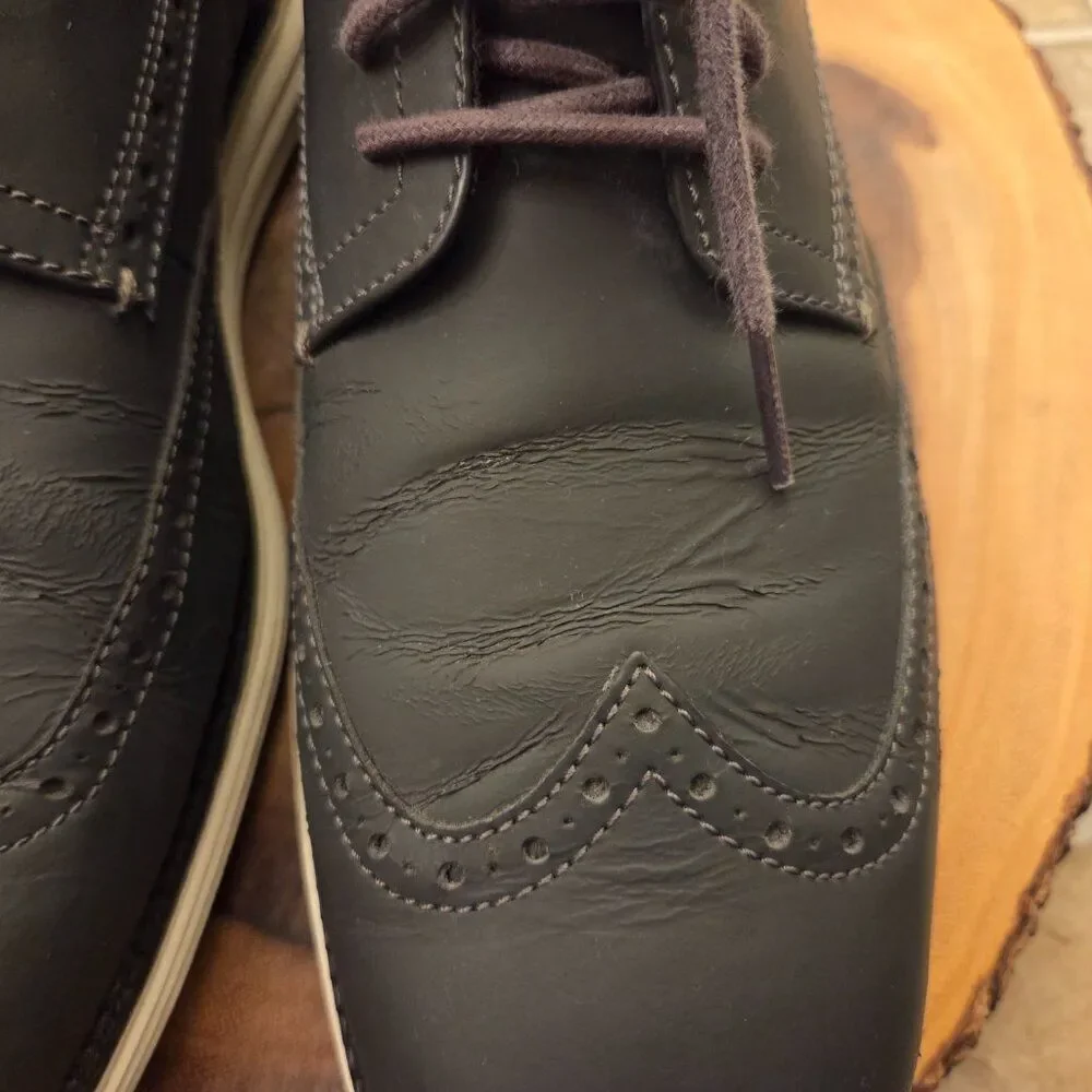 Cole Haan Original Grand Gray Wingtip Mens Size 11 Dress Shoe Sneakers Lace Up